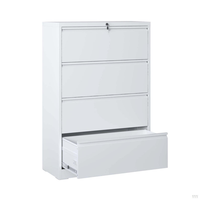 Lateral File Cabinet,Filing Cabinet With Lock, Lockable File Cabinet For Home Office, Locking Metal File Cabinet For Legal/Letter/A4/F4 Size