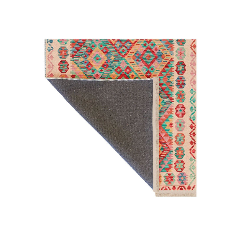 Tapis décoratif multicolore lavable à la machine, Sous-tapis rectangulaire de 3 pi 3 po x 4 pi 11 po