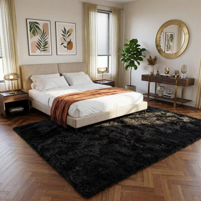 Phyllida Solid Colour Shag Area Rug