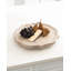 Round Lotus-Shaped Wooden Lazy Susan Tray Organizer