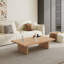 Table basse rectangulaire en bois de 47 po, table basse de style campagnard pour salon, bureau personnel, appartement-249041545