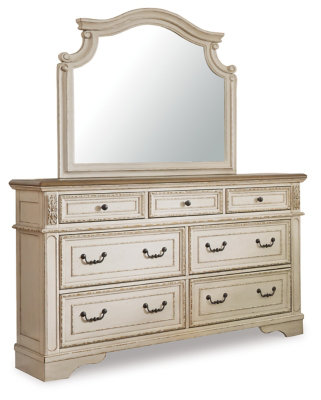 Realyn Dresser and Mirror, Cream