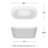 Carissa 60'' x 32'' Soaking Acrylic Bathtub-50480674