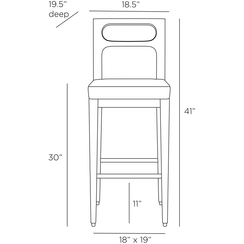 Thaden Bar Stool, Bar Stool (30” Seat Height)