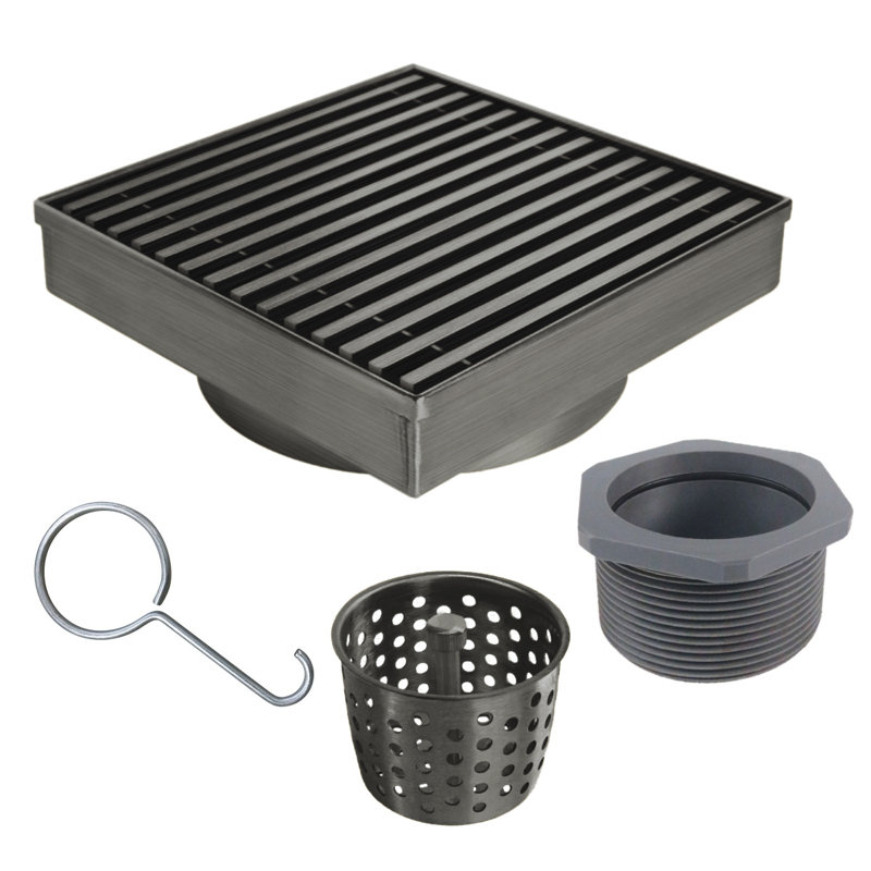 Drain de douche à carreler, Gris bronze brossé