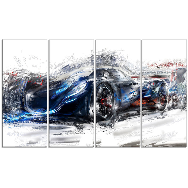 «Vintage Car», ensemble d'art mural sur toile, impression d'automobile Speedster