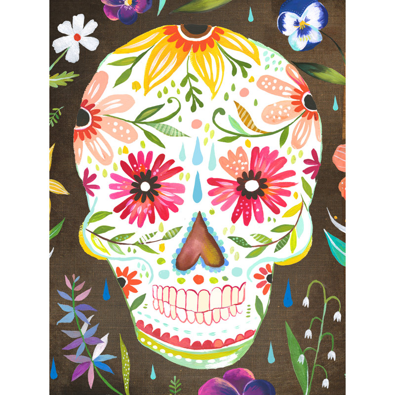 «Sugar Skull» par Katie Daisy, impression sur toile, H 24 po x l 18 po