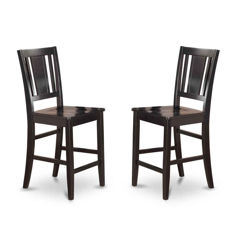 5 Piece Kitchen Counter Set Includes a Rectangle Dining Room Table and 4 Dining Chairs, 30x48 Inch, Black, Black, No