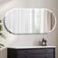 Rithi Long Oval Flat Wall Mirror-1498165307