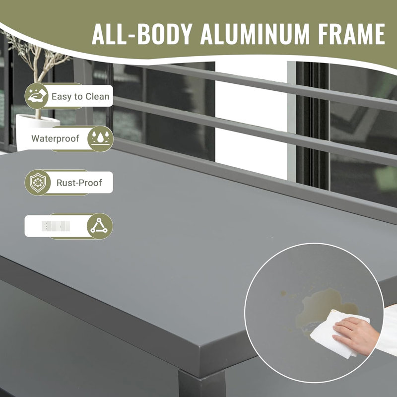 Armoire de rangement en aluminium pour terrasse - Gris, cuisine d'extérieur Essential