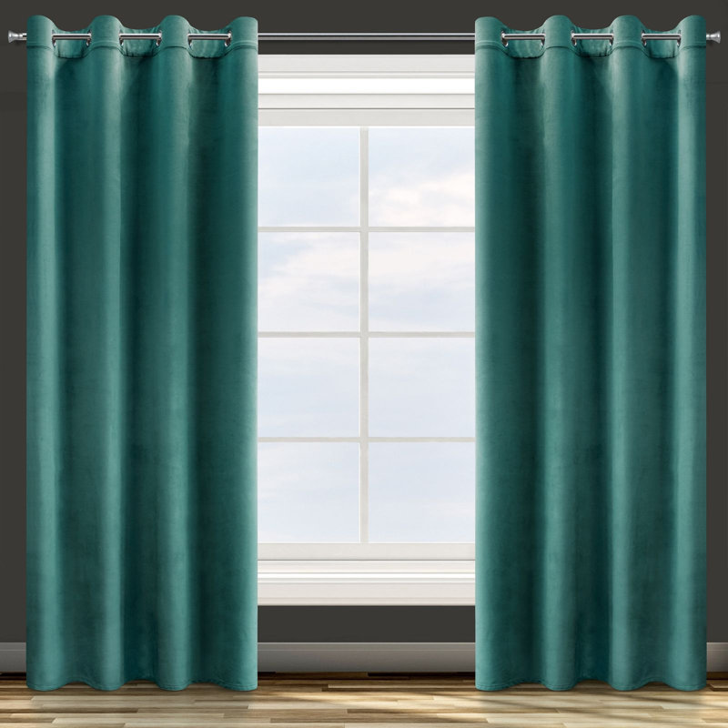 Design 91 Eyelet Blackout Curtain, Turquoise