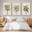 Les Palmiers II - Ensemble de 3 reproductions encadrées sur toile-97811931-97811938