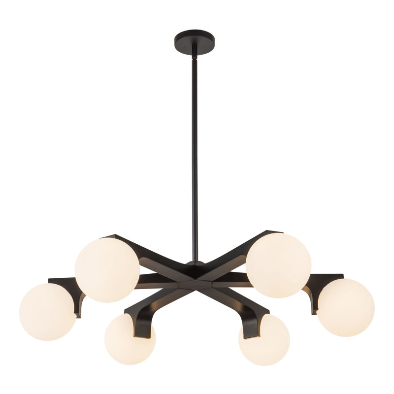 Briar 37-in Black Chandelier, Matte Black