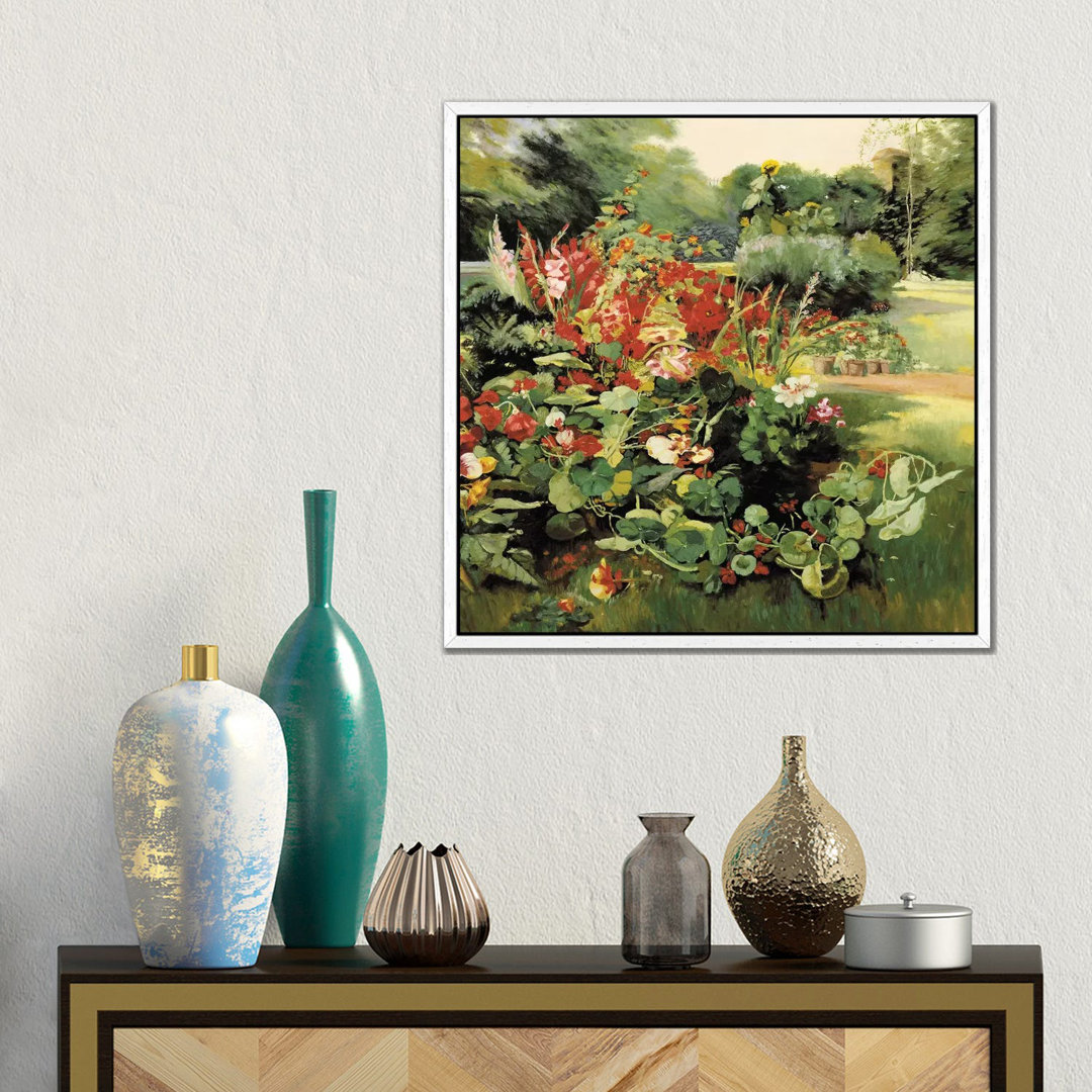 Vue Du Jardin von Top Art Portfolio - Galerie-verpackte Leinwand Giclée auf Leinwand