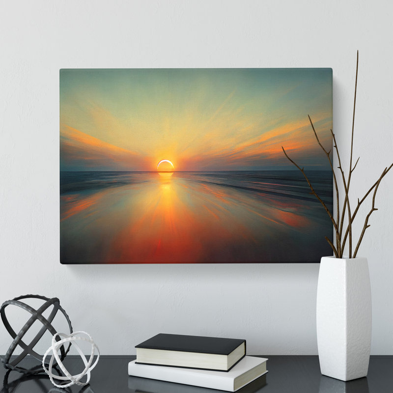 XXX-H1022-WF-7743X Serene Sunrise - Wrapped Canvas Print, 35cm H x 50cm W x 3cm D