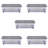 Wham 32L Box with Wheels & Folding Lid Pack of 5 Clear/Cool Grey