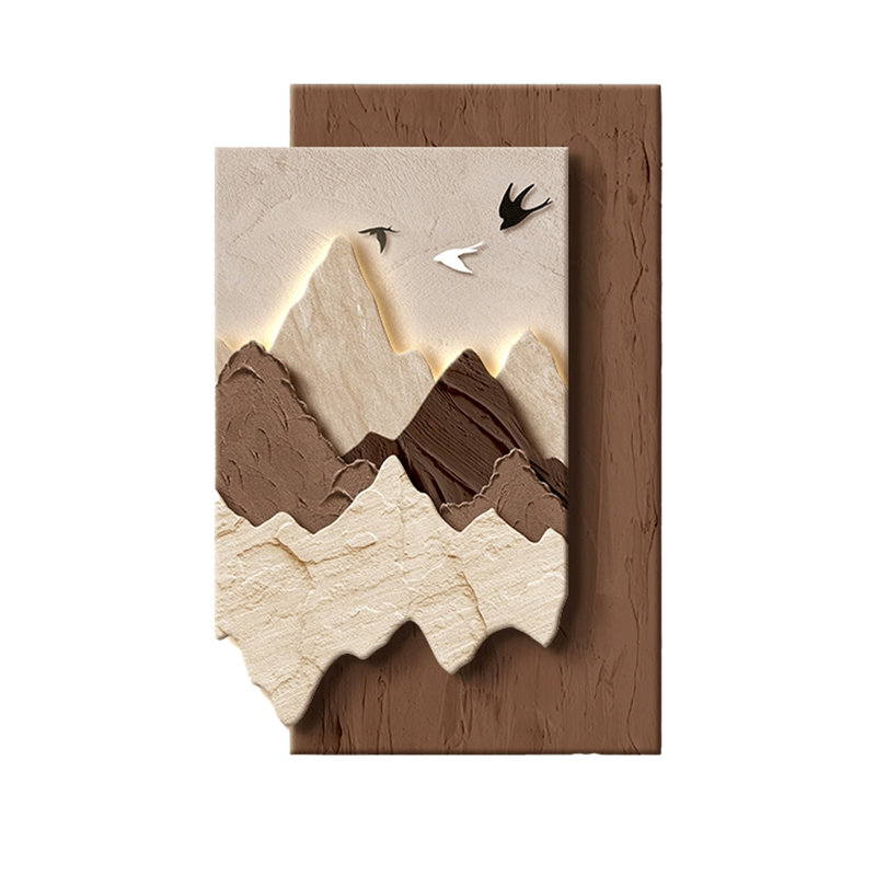 Décoration murale 3D en forme d'oiseau de montagne pour salon, 39.37" H x 27.56" W x 1.57" D