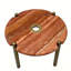 Ensemble de 2 pièces en pierre naturelle avec table basse en marbre vert Inde de Turquie et table de bout en travertin rouge d'Iran, bases en métal laiton antique