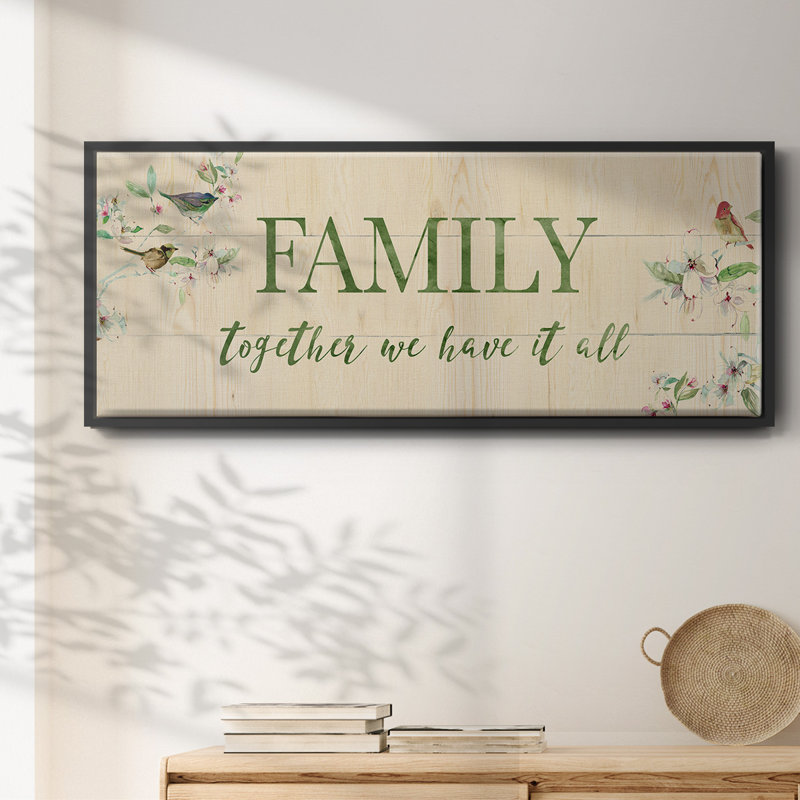 «Family Together» - toile encadrée, H 8 po x l 20 po