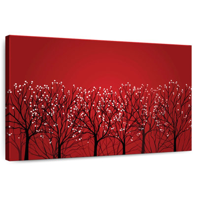 Harnek Abstract Red Forest