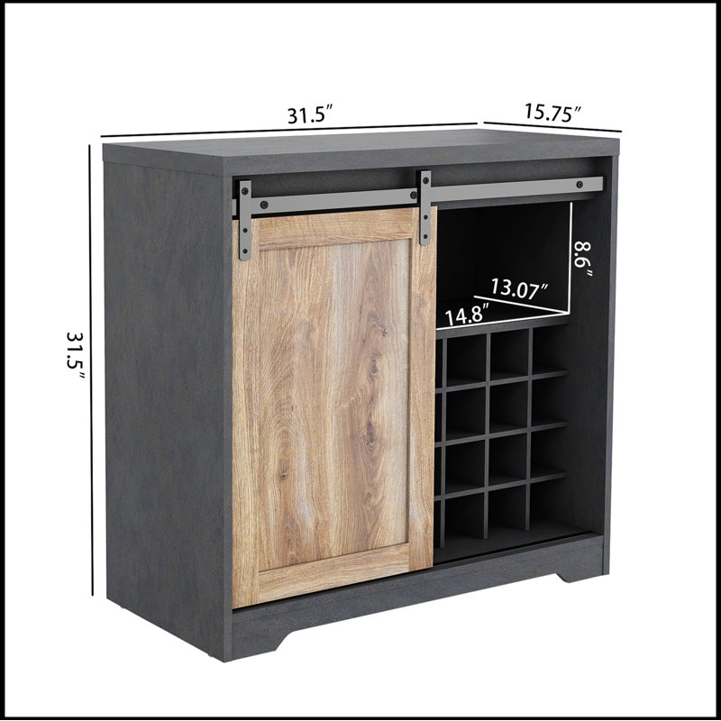 Armoire à vin pour le salon, la salle à manger Armoire robuste et durable: l 31,5 po x P 15,75 po x H 31,5 po