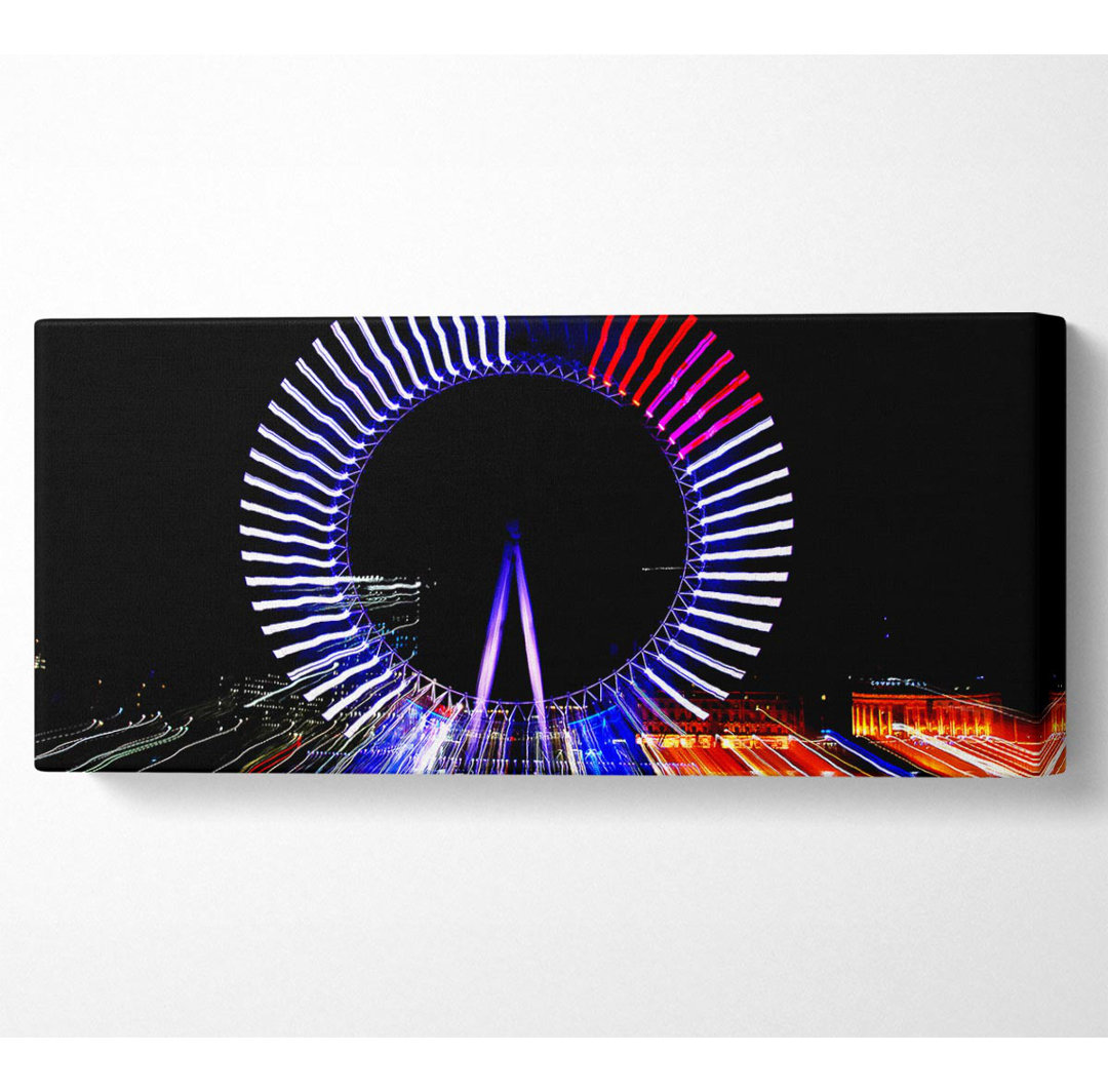 London Eye Lights Panoramaleinwand