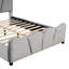 Lit rembourré en velours gris - Tissu de revêtement élégant et de qualité durable-819388367