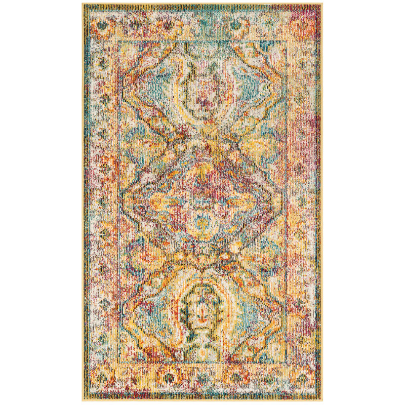 Tapis oriental bleu clair / orange Servin, Rectangle 3 pi x 5 pi