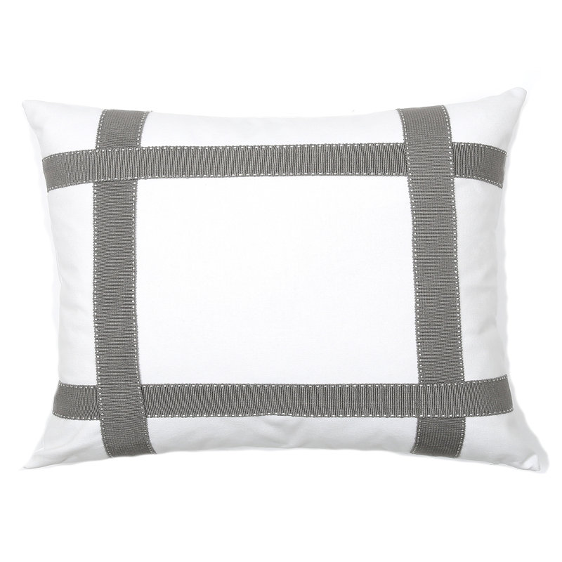 Bradford Lumbar Pillow Cover & Insert, Graphite, 15" x 20"