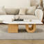 Table basse ovale en bois