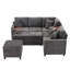 6 Seater Chenille Sofa with Storage-929667646