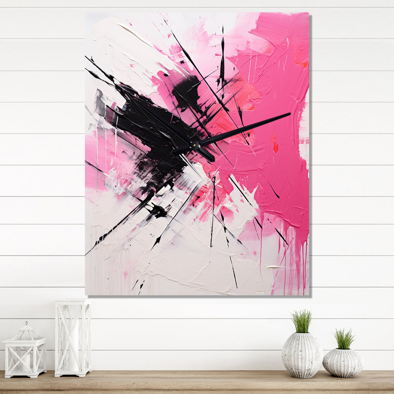 Horloge murale Drost - Fuschia, Moyen