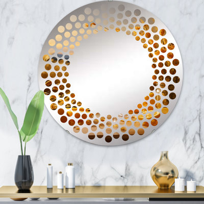 Miroir mural à pois Mimosa Meadows Harmony I - MIR109635-Round