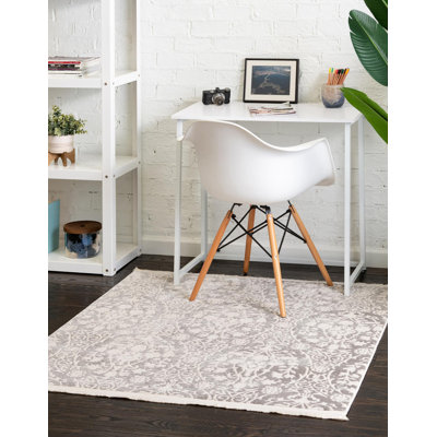 Tapis gris clair Teadora