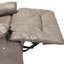 Fauteuil inclinable manuel 3 places avec bande lumineuse à DEL et 2 porte-gobelets intégrés pour le salon