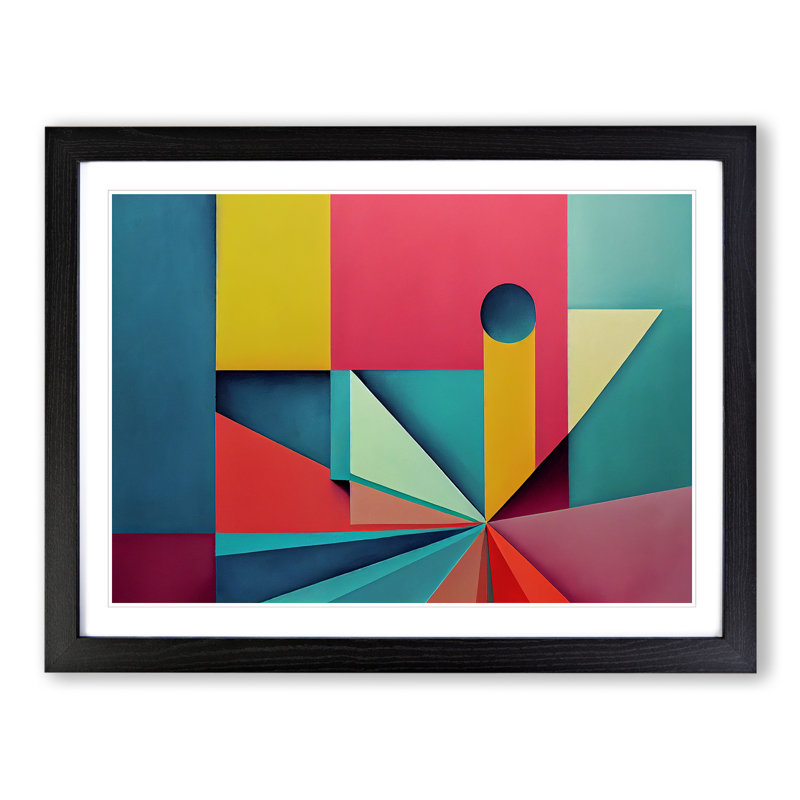 Abstract Block Colour Vol.5 - Framed Print, Black, 46cm H x 64cm W x 2cm D