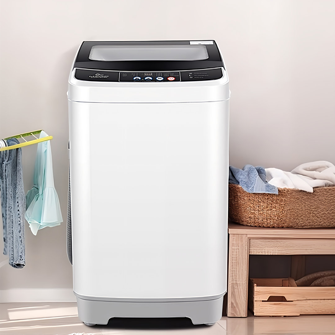 Nina Ancheer 2.4 cu. ft. Portable Glass Cover Washing Machine 17.8Lbs Portable Washer Built-in Drain Pump with 10 Programs and 8 Water Levels Selections Mini Washing Machine for Apartment, Dorms, Rv Ancheer 