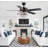 Trejo 52" Black Ceiling Fan with Light Kit and Reversible with Dimmable