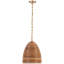 Emerson 14" Pendant in Bronze with Ash Rattan Shade-32411999-32411986