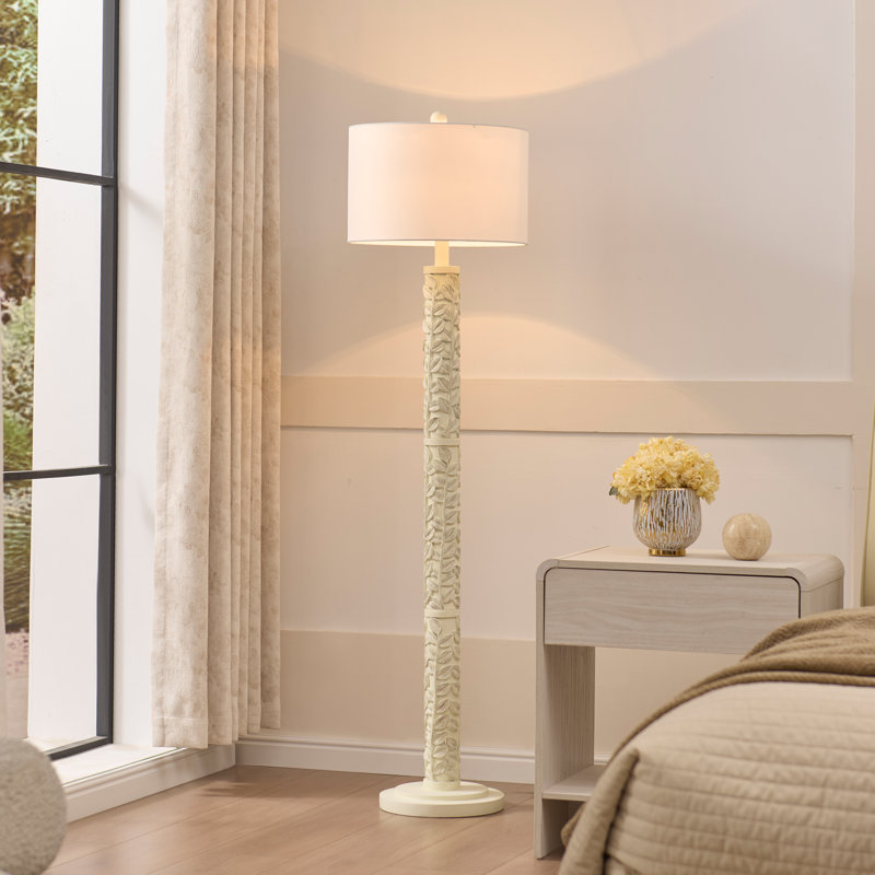 Lampe sur pied traditionnelle 61,5 po avec abat-jour tambour