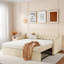 Lit de jour rembourré avec lit gigogne-218295305