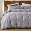Ensemble d'édredon 100% coton rayé pour très grand lit - Ensemble d'édredon à rayures grises-123262322-123262321