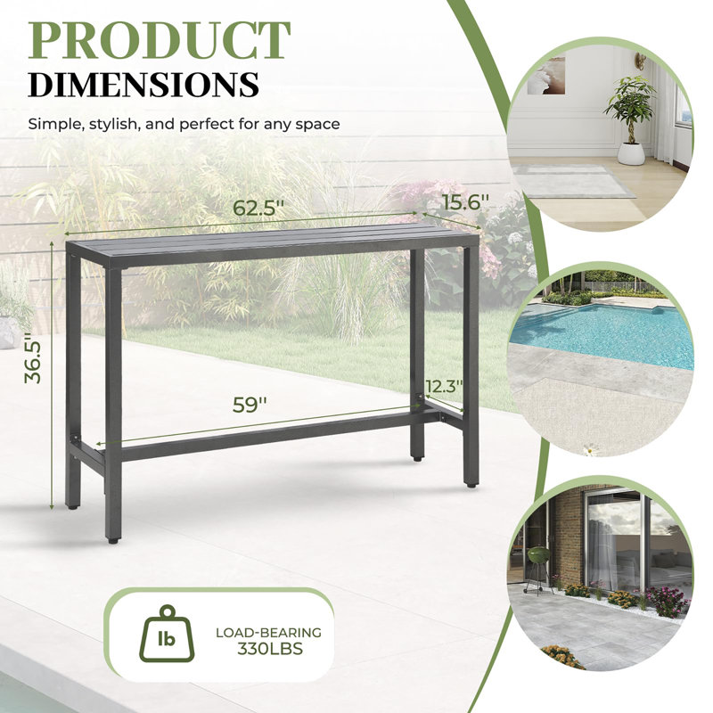 Rectangle 63 po pour patio, jardin, cour, balcon, bord de piscine