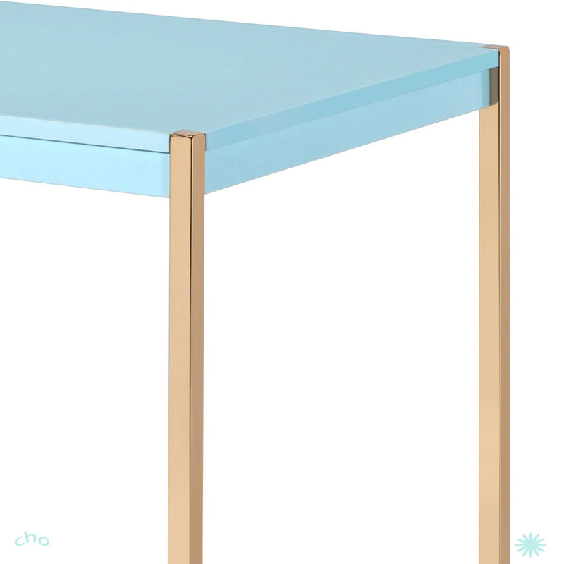 Bristyn Rectangle Writing Desk, Light Blue, 30" H x 42" W x 20" D