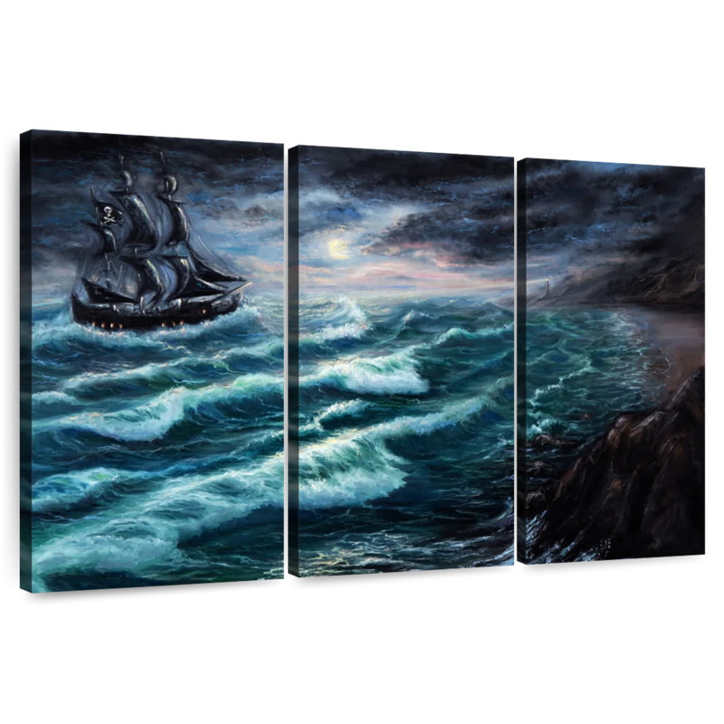 Pirate ship acrylic Aletra, H 36 po x l 57 po