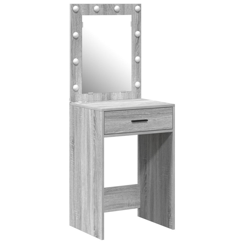 Particle Board 50 X 41 X 135 Cm Vanity Table, Grey Sonoma