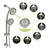 Brushed Nickel Shower System: 4.7" Rain Showerhead, 7 Hand Shower, Adjustable Bar & Arm Multi With Showerhead Slide-125519124