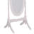 59.25" Tall Standing Wooden Floor Mirror, Oval Shape-2139802188
