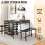 Ensemble de table de salle à manger pour 4 personnes, ensemble de table de cuisine pour 4 personnes avec 2 bancs, ensemble de table de salle à manger rectangulaire avec support à vin, ensemble de table de salle à manger 3 pièces pour petit espace-1839541207-1839541210-1839541209