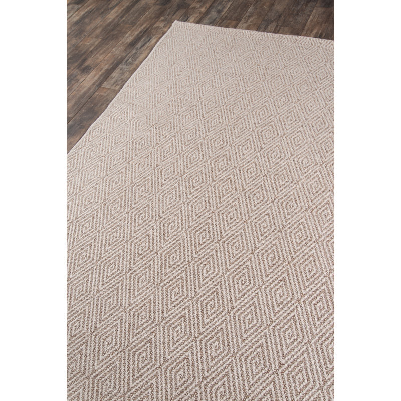 Natural Geometric Pattern Rectangular Synthetic Rug 2' x 3'